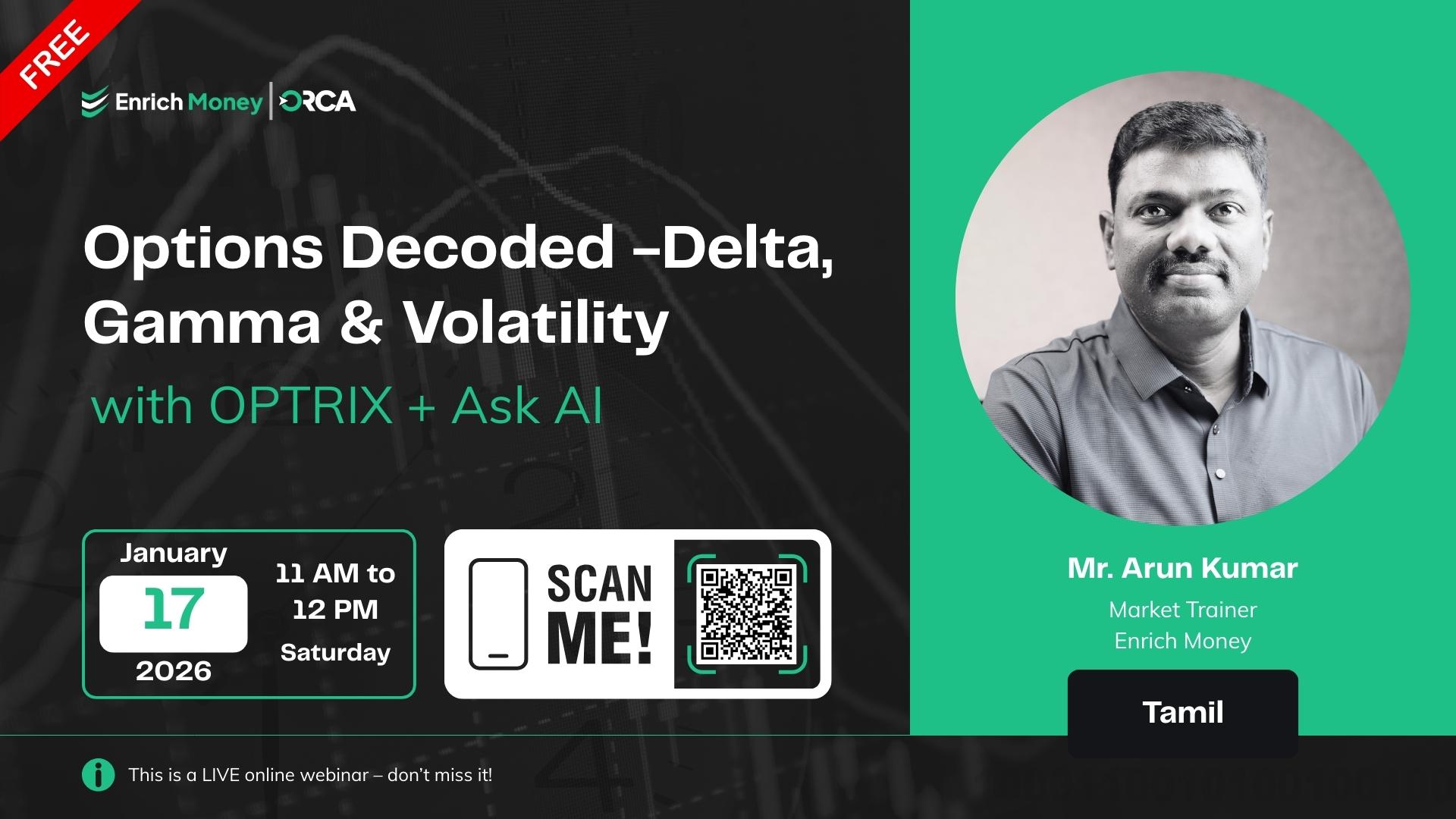 Options Decoded -Delta, Gamma & Volatility with OPTRIX + Ask AI